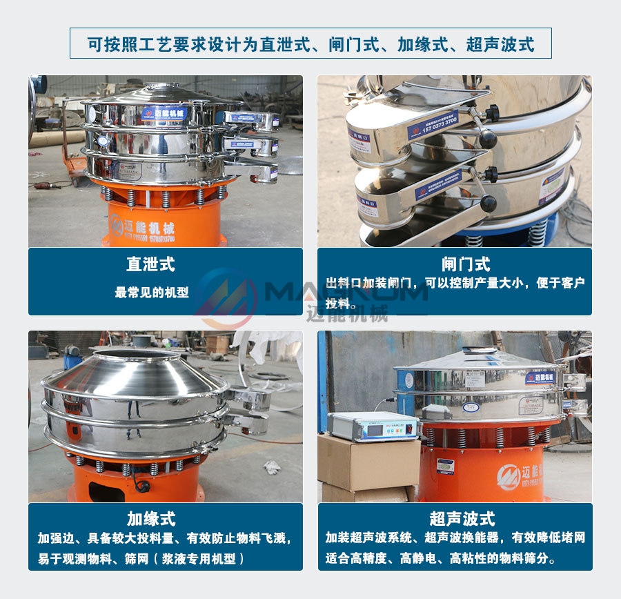 金焦三次元振動篩不同設計款式