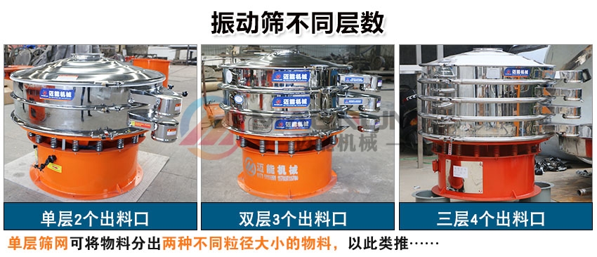 PVC水溶膠不銹鋼振動篩層數選擇