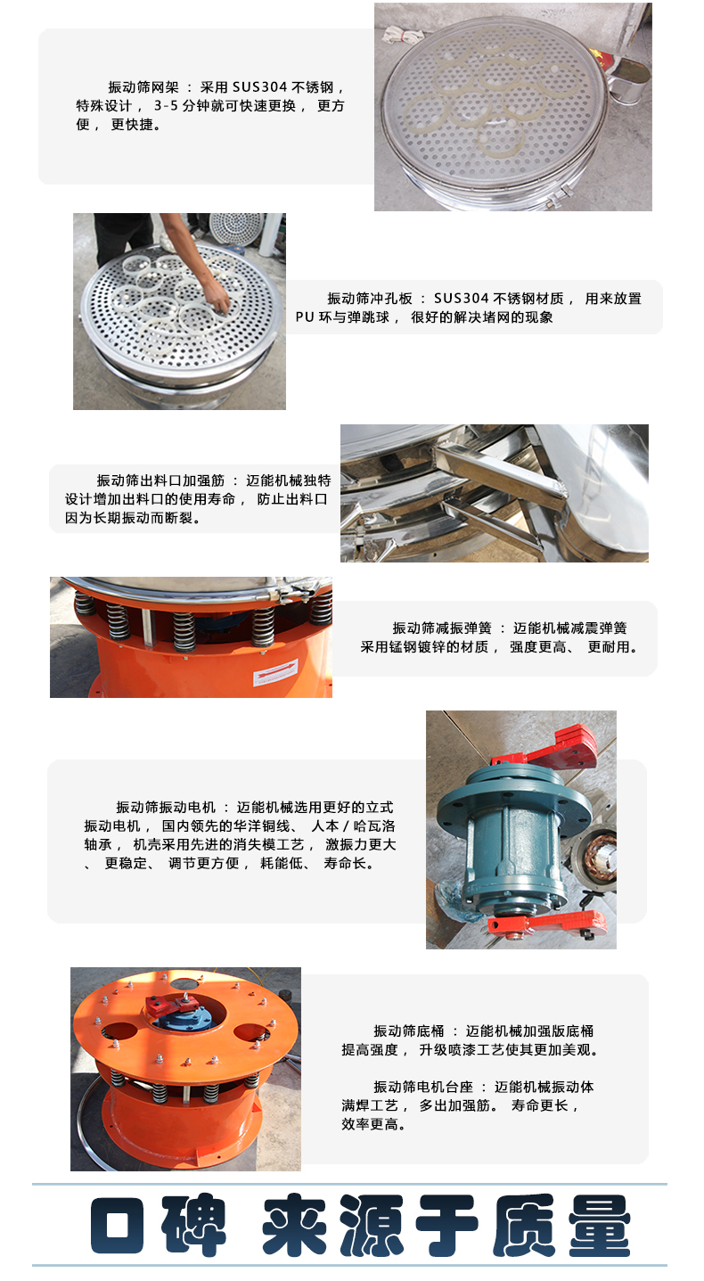 三次元旋振篩細節